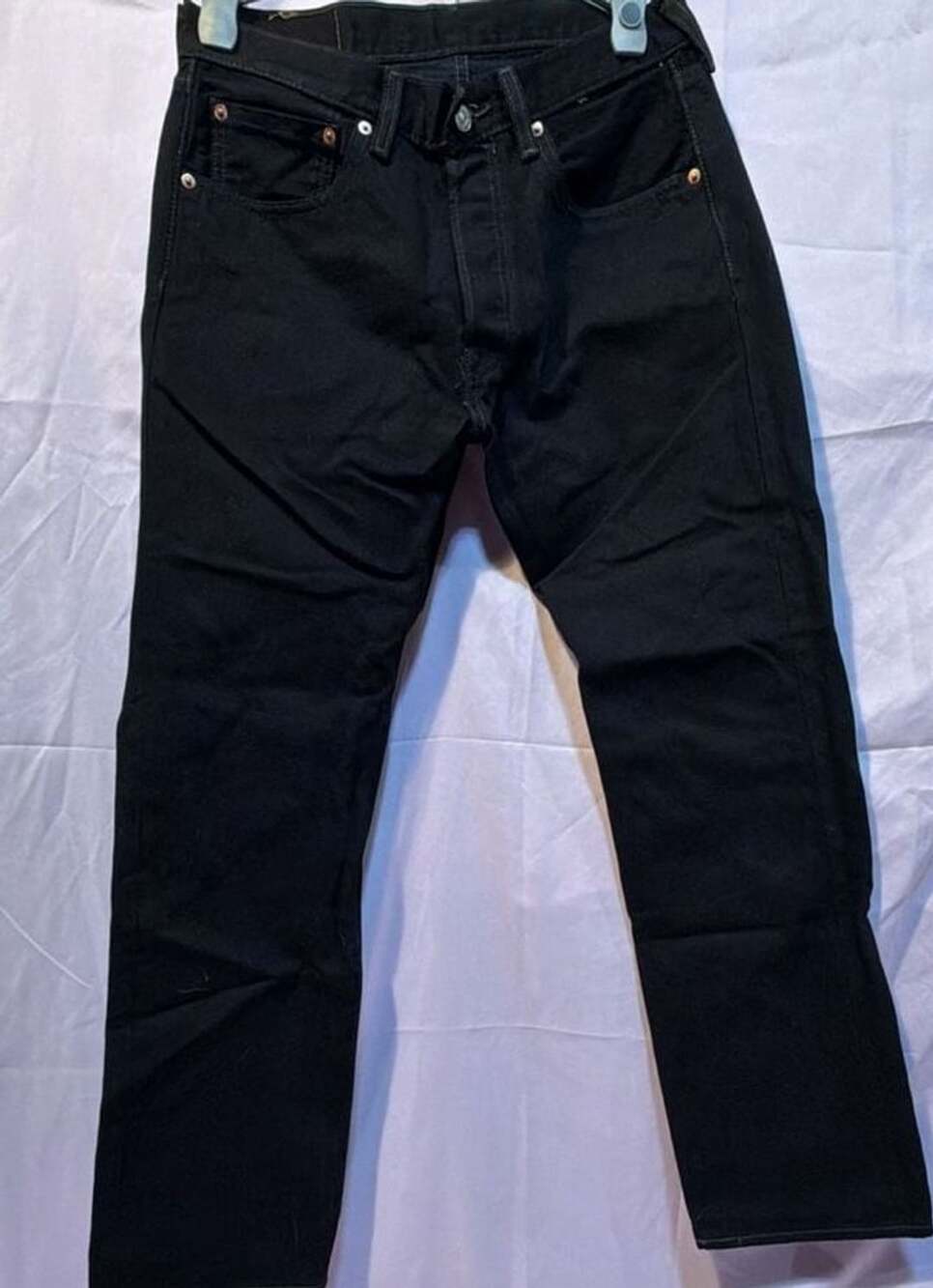 Levi's 501 Original Fit Jeans Size 31x30 Black Denim